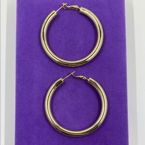 💛 Elegant 925 Gold Plated Hoop Earrings